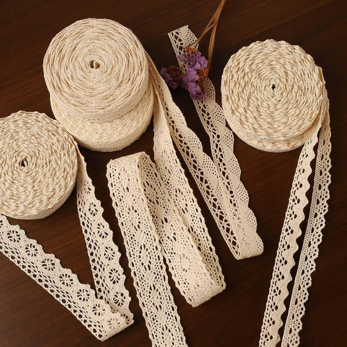 Cotton lace trim approx 8 - cotton,